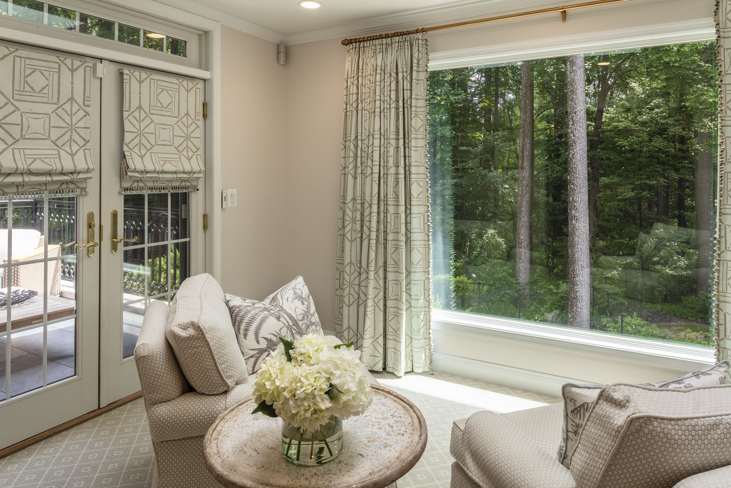 Curtains and Shades in beautiful patterned fabric